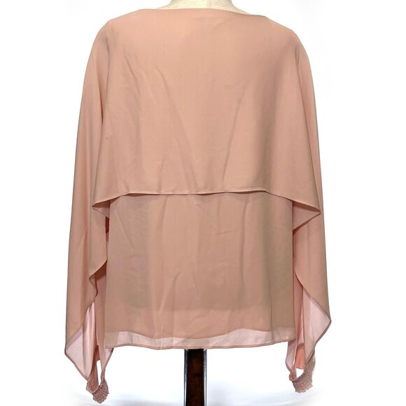 DKNY XL Peach Layered Open Sleeve Top - Picture 4 of 8